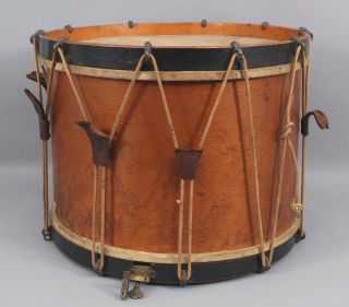 Antique 19thC John C.  Haynes Boston,  Birdseye Maple,  Field Snare Drum,  NR 4
