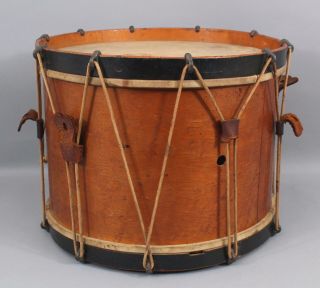 Antique 19thC John C.  Haynes Boston,  Birdseye Maple,  Field Snare Drum,  NR 7
