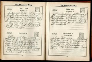Handwritten Diaries Loomis Himberger Fremont Nebraska Manhattan Model 1916 - 1947 10