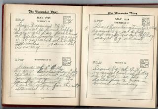 Handwritten Diaries Loomis Himberger Fremont Nebraska Manhattan Model 1916 - 1947 9
