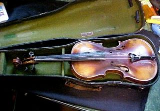 Antique Stamped Stainer 4/4 Violin W/ A Gorgeous Tiger Maple Back Nothing Inside