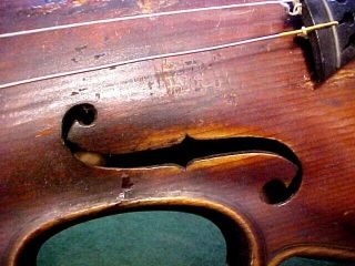 ANTIQUE STAMPED STAINER 4/4 VIOLIN W/ A GORGEOUS TIGER MAPLE BACK NOTHING INSIDE 6