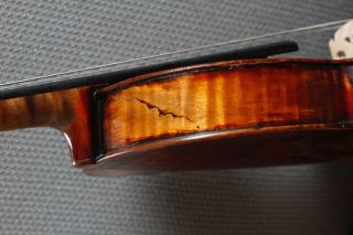 Stunning Old antique 4/4 unlabeled Italian French or German violin c.  1800 6