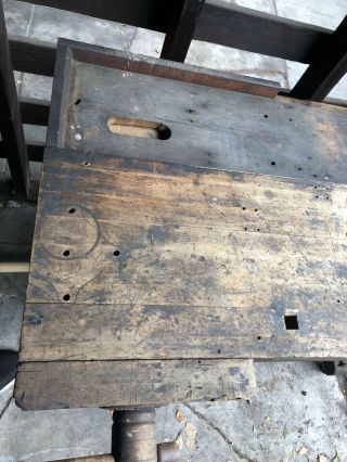 Antique Carpenter’s Workbench - late 1800’s - 1920’s Wood Table 12