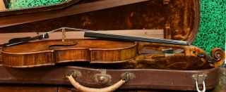 A stunning fine old violin labeled Carlo Bergonzi 1742.  sound. 8