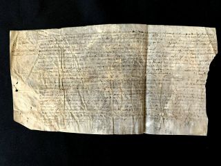 Antique Vellum Document 1522