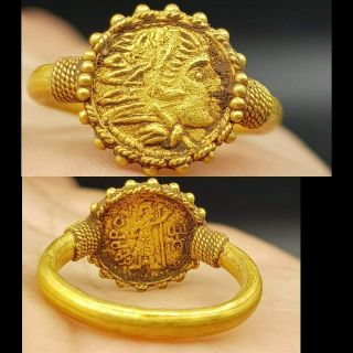 Ancient Unique Wonderful Stunning King High Karat Gold Stunning Ring 65