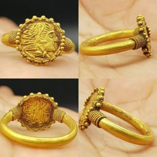 Ancient Unique Wonderful Stunning King High Karat Gold Stunning Ring 65 2