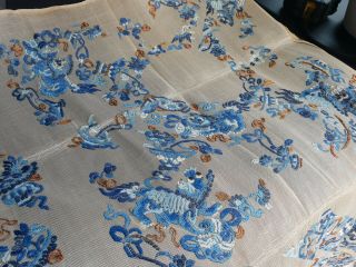 Large antique Chinese embroidery textile 90 cm x75 cm 2