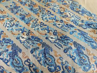 Large antique Chinese embroidery textile 90 cm x75 cm 7