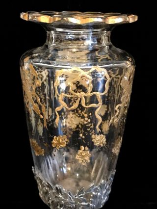 PAUL CANAUX & CIE FRENCH SILVERSMITH GILT GLASS AND BRONZE ORMOLU VASE,  Ca 1888 2