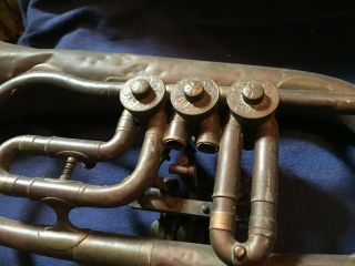 Two Antique Rotary Trumpets for Repair and or Parts 11