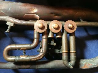 Two Antique Rotary Trumpets for Repair and or Parts 5