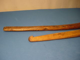 Antique Pair Wood Wooden Neck Shoulder Yoke Pole Carry Farm Water Milk Primitive 12