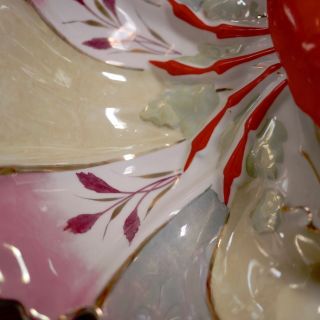 Vintage Antique German LOBSTER Crawfish Porcelain Painted Serving Tray Dish Bowl 4