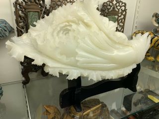 Stunning Chinese Highly Carved Jade Cabbage