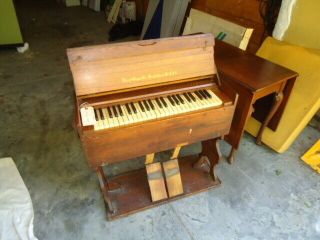 Antique Oak,  Estey Portable Organ,  From Brattleboro Vt.