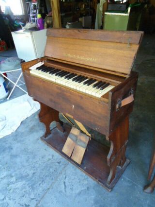Antique oak,  Estey portable organ,  from Brattleboro Vt. 3