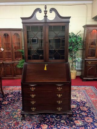 Mahogany Secretary Desk By Maddox - Refinshed - Delivery Available