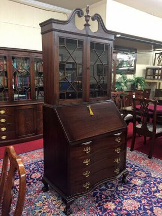 Mahogany Secretary Desk by Maddox - Refinshed - Delivery Available 3