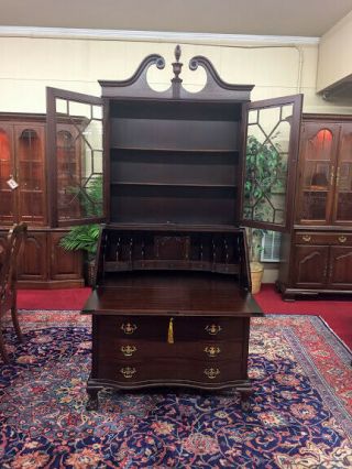 Mahogany Secretary Desk by Maddox - Refinshed - Delivery Available 4