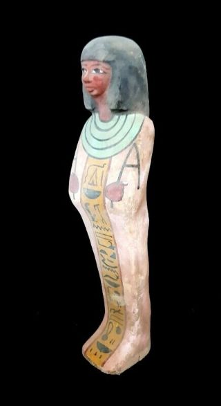 Giant Ushabti Wooden Sculpture Ancient Egypt Antiquity Shabti Hieroglyphics Art