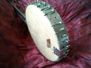 Rare J.  B.  Schall banjo made for J.  E.  Henning 1880s? Chicago for repair/project 11