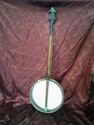 Rare J.  B.  Schall banjo made for J.  E.  Henning 1880s? Chicago for repair/project 3