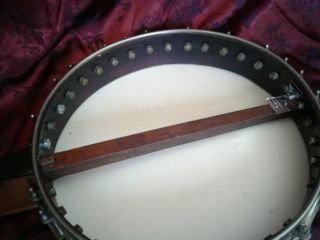 Rare J.  B.  Schall banjo made for J.  E.  Henning 1880s? Chicago for repair/project 5