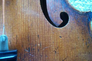 Antique Full Size Unmarked Birdseye Back Violin 10