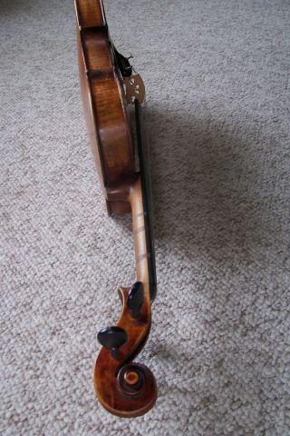 Antique Full Size Unmarked Birdseye Back Violin 4