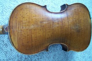 Antique Full Size Unmarked Birdseye Back Violin 7