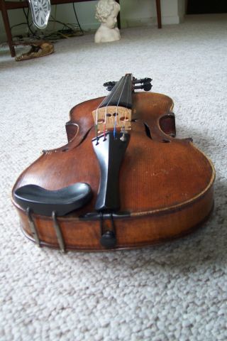 Antique Full Size Unmarked Birdseye Back Violin 9