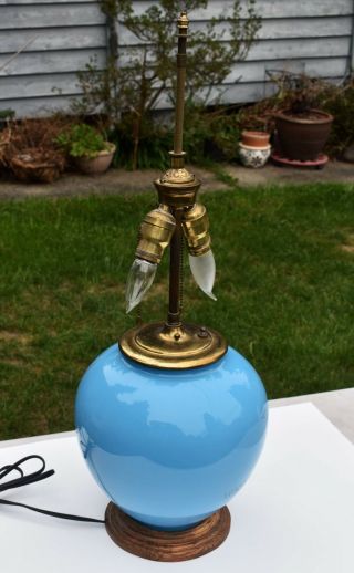 Antique Welsbach Lanterns Store Advertising Large Blue Lamp 2