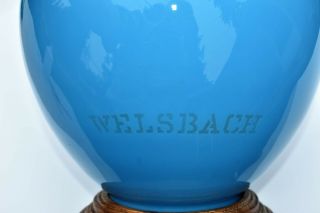 Antique Welsbach Lanterns Store Advertising Large Blue Lamp 9