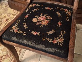 Duncan Phyfe CHAIR ANTIQUE NEEDLEPOINT Tell City SEAT DINING ROOM TABLE USA VTG 8