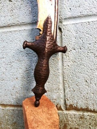 Rare Antique Thick Heavy Indo Persian Yataghan Sword Ottoman style Shamshir 2