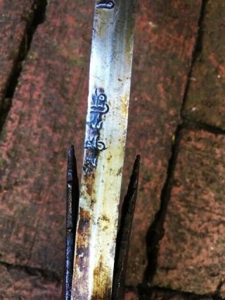 Rare Antique Thick Heavy Indo Persian Yataghan Sword Ottoman style Shamshir 8
