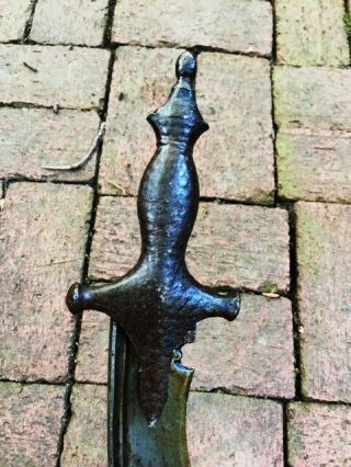 Rare Antique Thick Heavy Indo Persian Yataghan Sword Ottoman style Shamshir 9