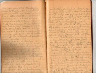 1897 - 1901 Handwritten Diary Mound City Newton Kansas Young Seamstress 