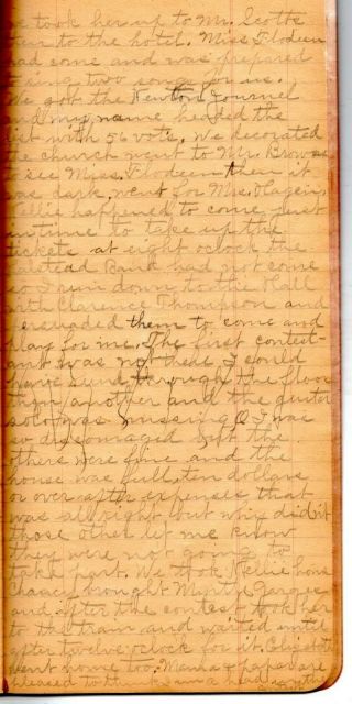 1897 - 1901 Handwritten Diary Mound City Newton Kansas Young Seamstress 