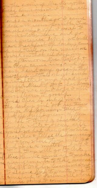 1897 - 1901 Handwritten Diary Mound City Newton Kansas Young Seamstress 