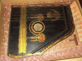 Antique Concert Guitarr - Zither with Music - Made in Saxony 3