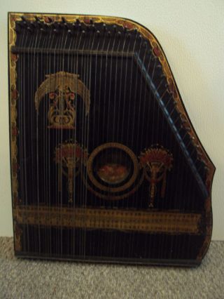 Antique Concert Guitarr - Zither with Music - Made in Saxony 4