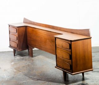 Mid Century Modern Headboard Nightstands Queen S American Martinsville Floating 3