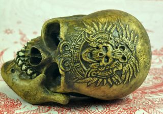 Ritual Skull Thai Amulet Talisman Magic mystic Voodoo occult Shaman Lucky Fetish 10