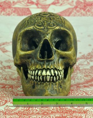 Ritual Skull Thai Amulet Talisman Magic mystic Voodoo occult Shaman Lucky Fetish 12