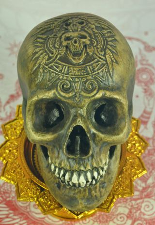 Ritual Skull Thai Amulet Talisman Magic mystic Voodoo occult Shaman Lucky Fetish 3