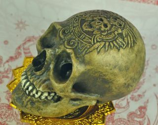 Ritual Skull Thai Amulet Talisman Magic mystic Voodoo occult Shaman Lucky Fetish 4