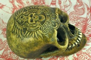 Ritual Skull Thai Amulet Talisman Magic mystic Voodoo occult Shaman Lucky Fetish 5